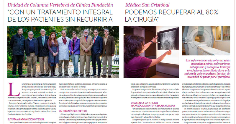 Unidad de Columna Vertebral (Revista Cosas)